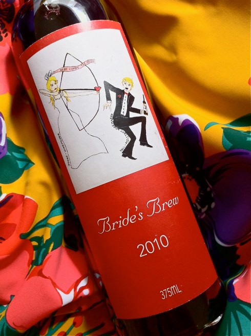 Homemade wine, wedding wine, wine label