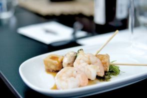 Soy and Mirin prawns at Wagamama