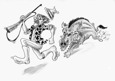 Wild Boar, shooter, gunman, hunter