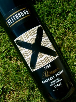 wine, grass, label
